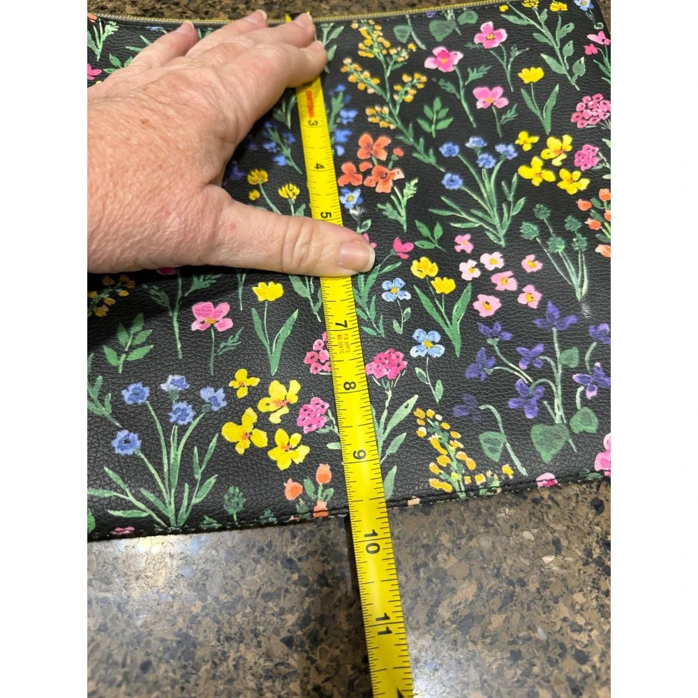 Day Designer Floral Folio Case Black Wildflower Tablet‎ Planner Sleeve Organizer